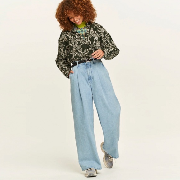 Lucy & Yak Denim - Lucy & Yak Cole Baggy High Waist Wide Leg Jeans